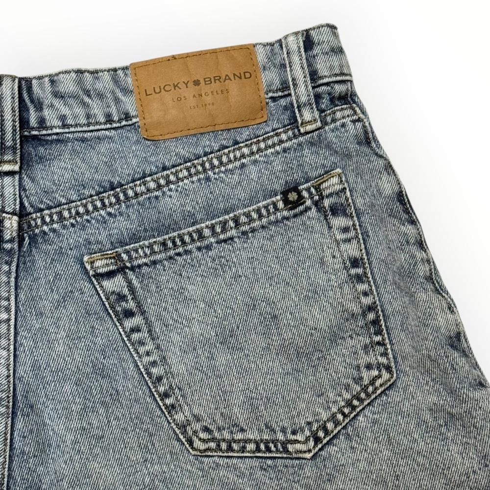 Lucky Brand Denim Shorts Womens 8/29 Blue Excellent Distressed High Rise Cut Off - Picture 3 of 10